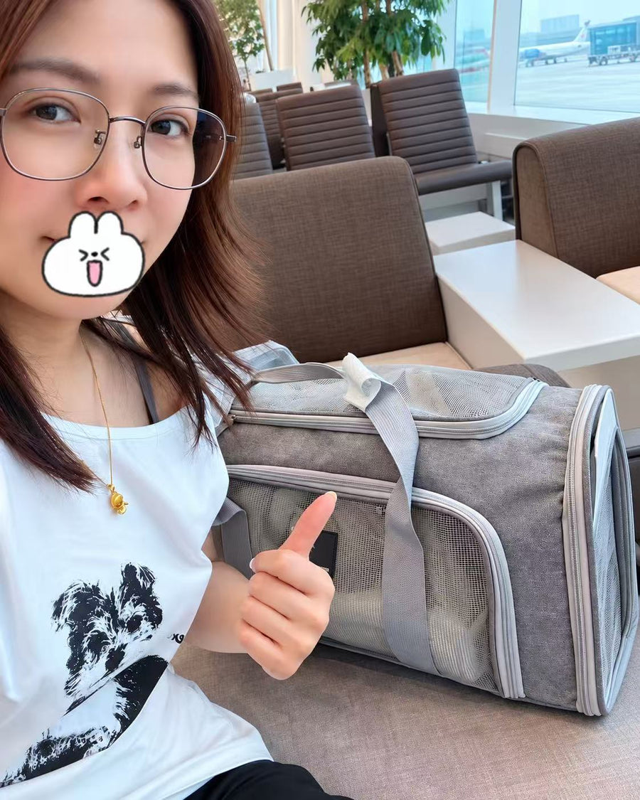 On the way, in a cosy carrier